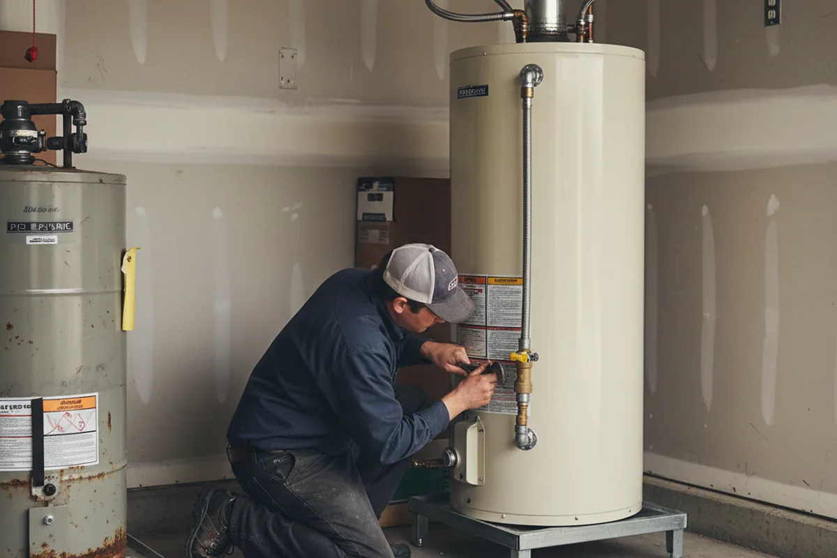Water heater and shutoff valve replacement in Cape May Point